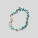 Aquamarine chip bracelet